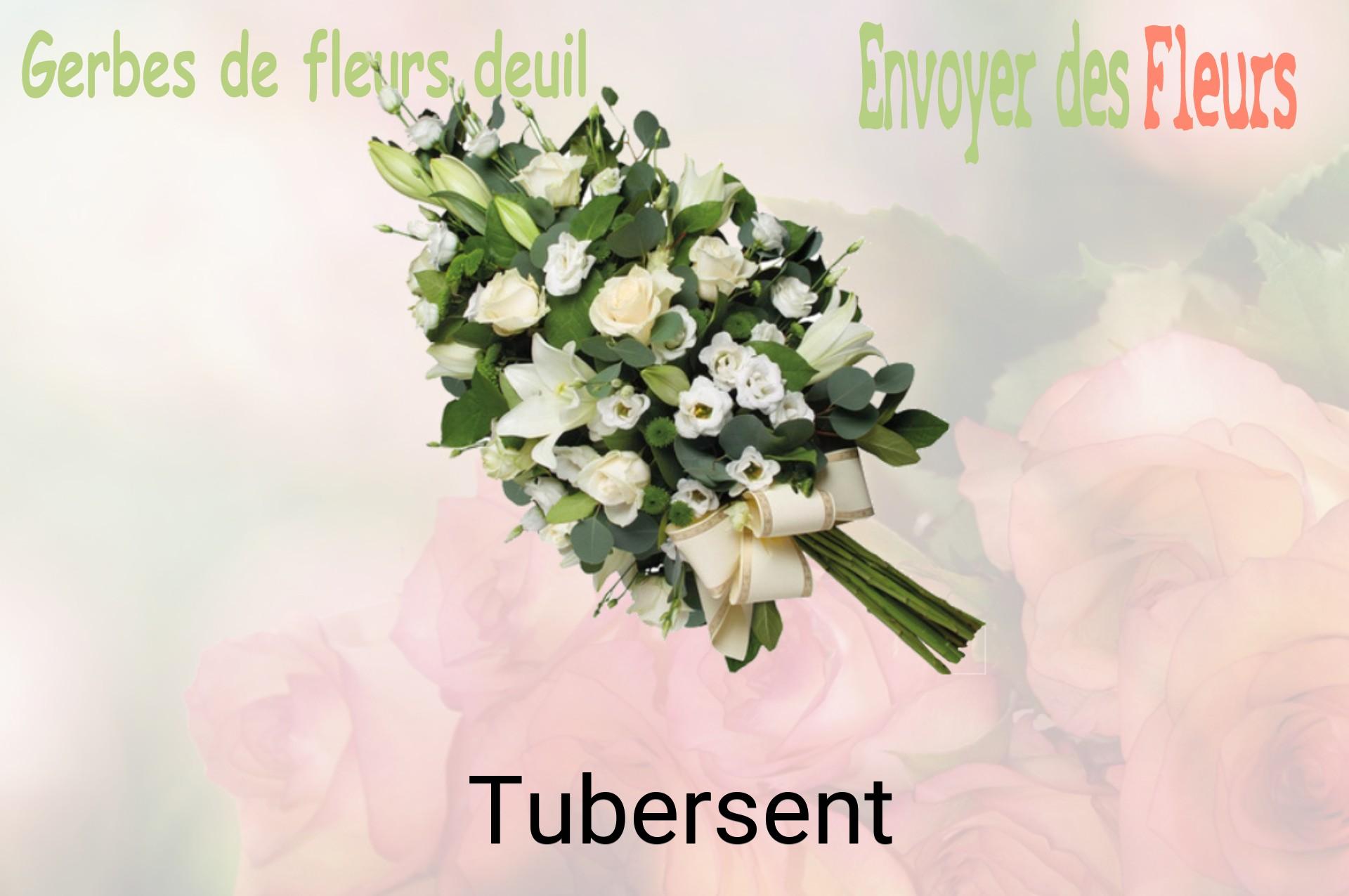 Gerbe de fleurs de deuil livrée à Tubersent